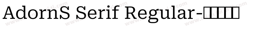 AdornS Serif Regular字体转换